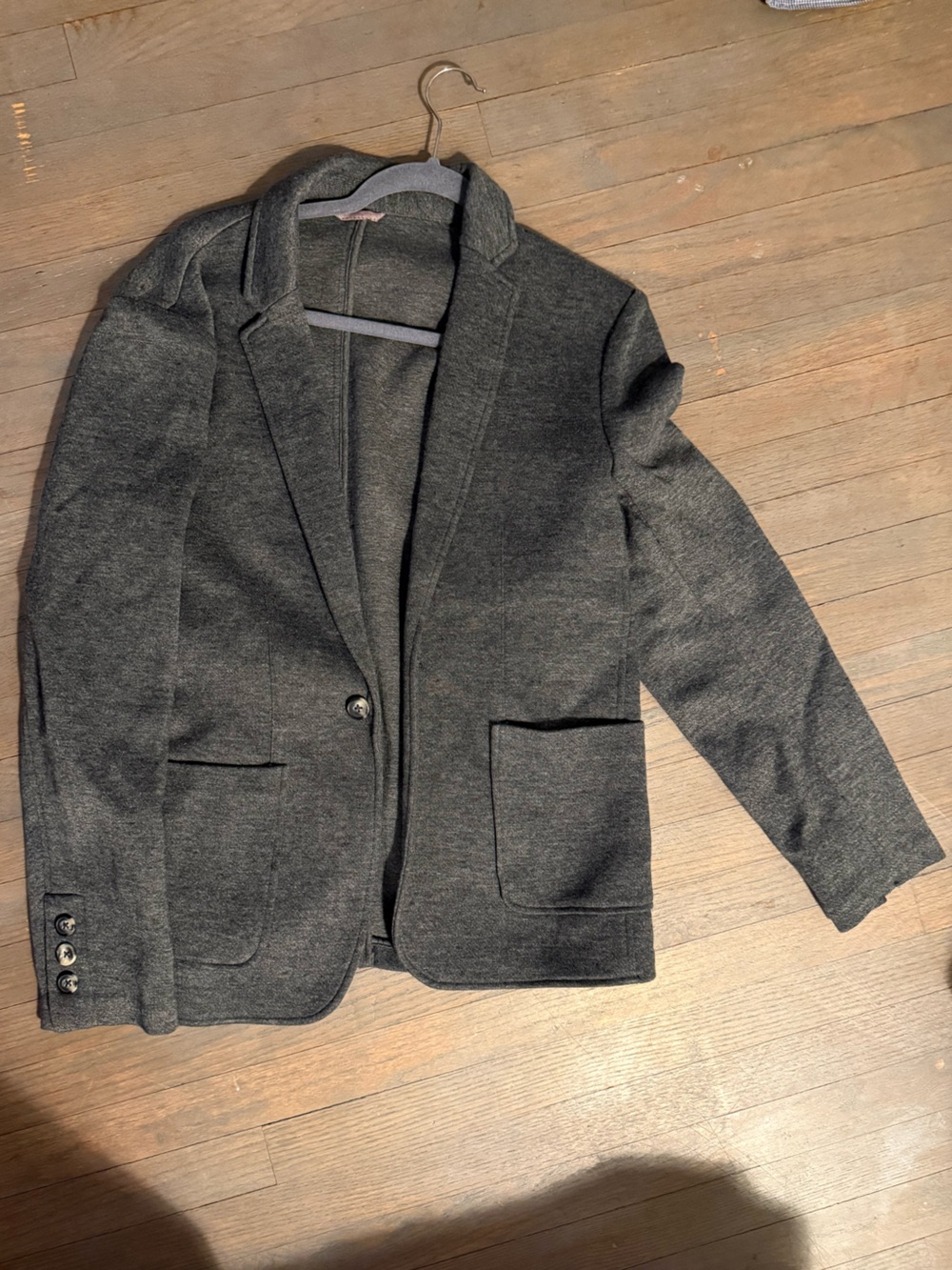 Marine Layer Charcoal Knit Pea Coat - Dark Gray - Picture 1 of 1